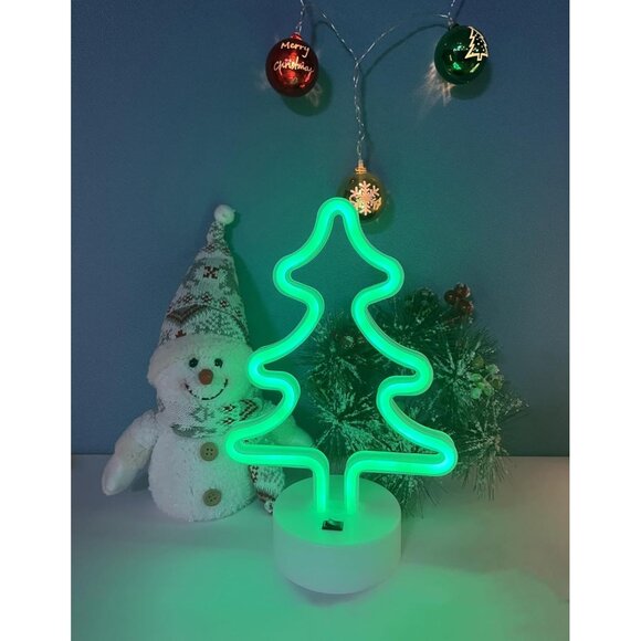 Christmas Tree Neon Sign Led Candy Dimmable Light Up Sign for Party Kids - Picture 1 of 9